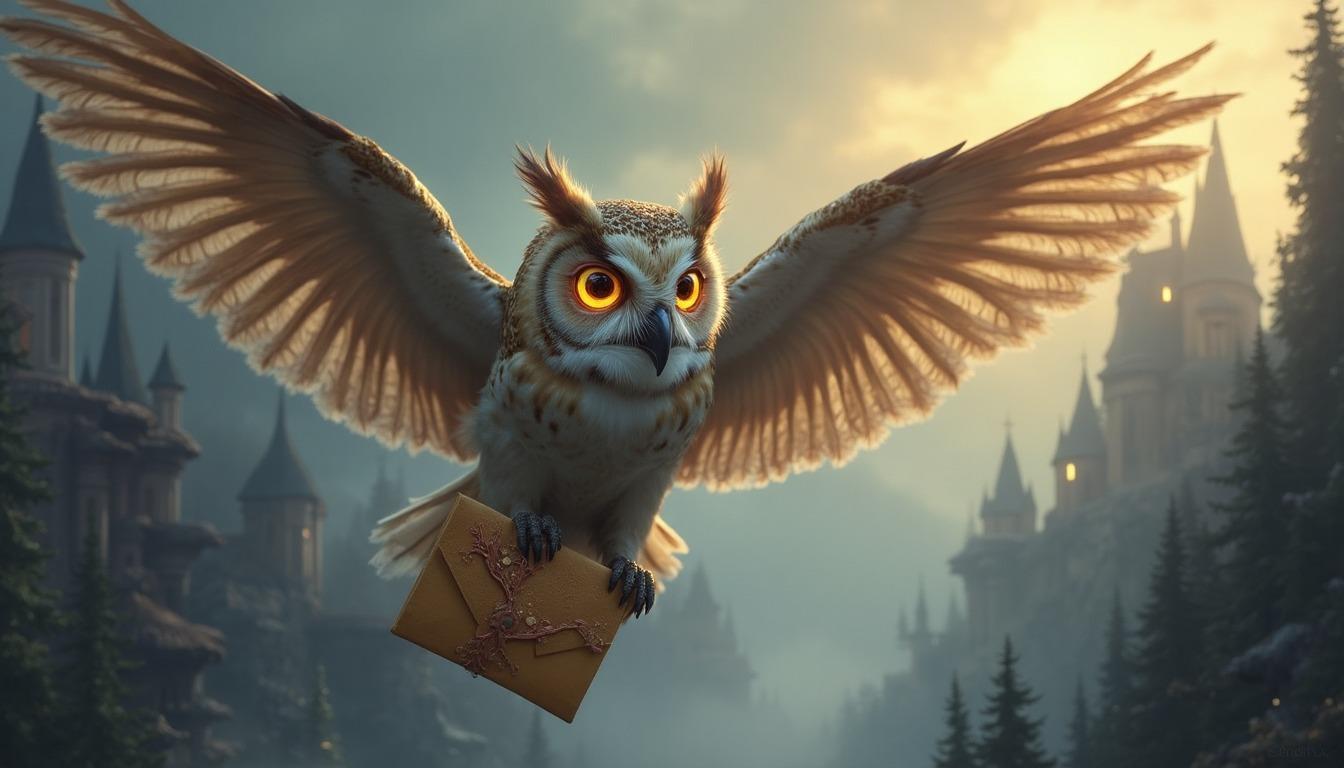 Magical letter or enchanted message illustration